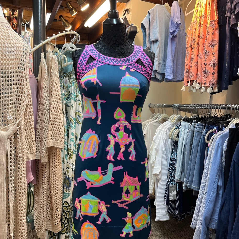 Gretchen Scott Designs Blue Bodycon Mini Dress